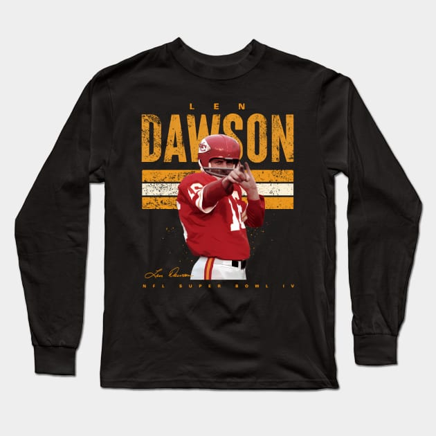 Len Dawson Kansas City Chiefs Long Sleeve T-Shirt by caravalo